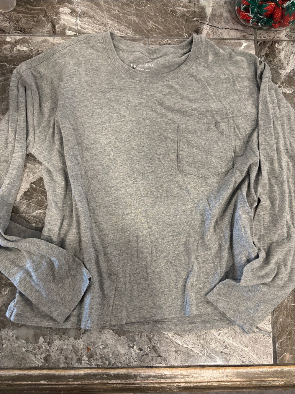 Everlanew Long-Sleeve Pocket Tee - Heather Gray